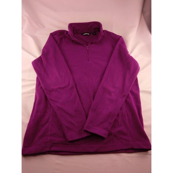 Lands End Mid-Weight Fleece Jacket Purple Womens Size M Medium 10-12 - Picture 1 of 1